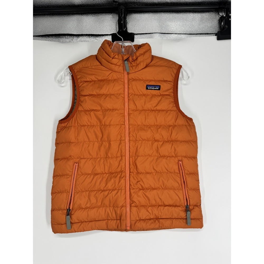 Patagonia Down Sweater Puffer Vest Youth Boys Large 12 Quilted Insulated Fill
